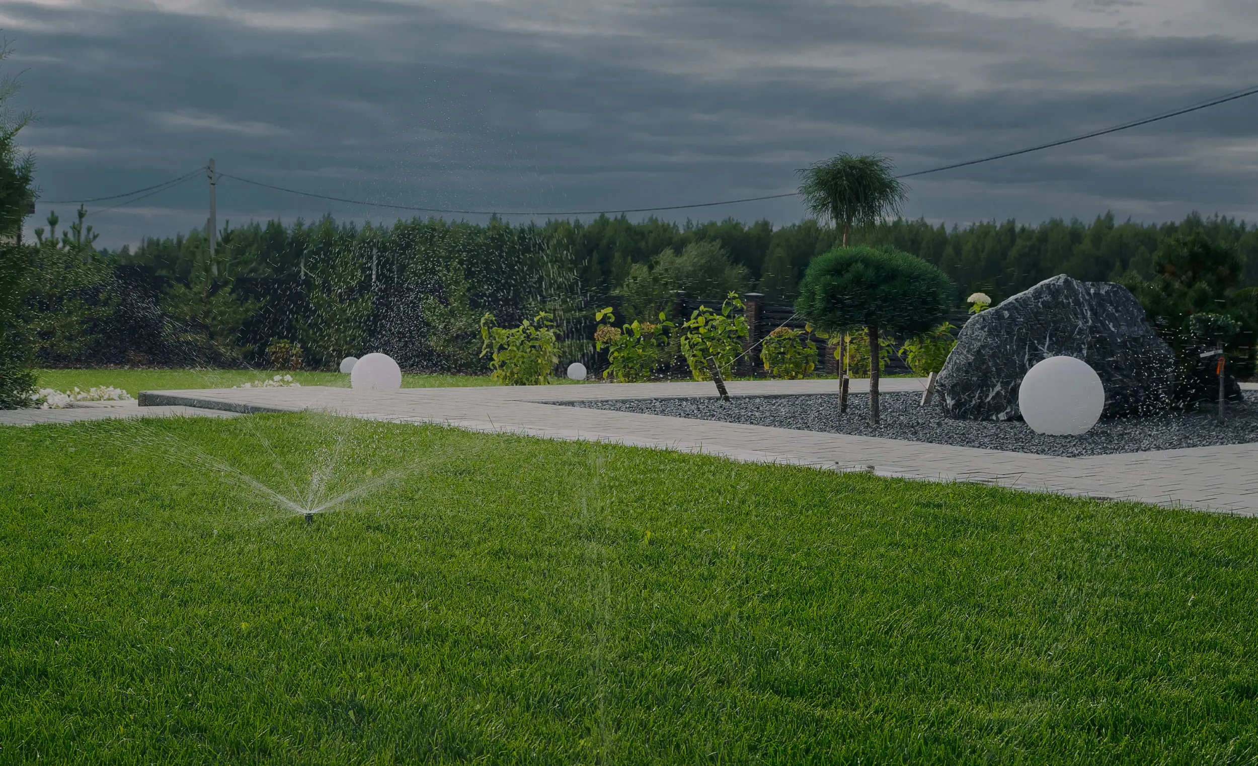 Фон элементов ландшафтного дизайна